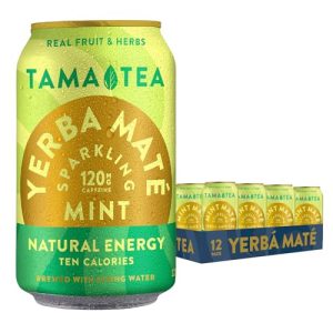 Tama Tea Sparkling Mint Yerba Mate - Natural Energy Drink for Health-Conscious Consumers - Refreshing and Brain-Boostin