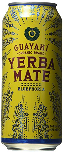 Bluephoria Organic Yerba Mate 16 Fl Oz (Pack of 12) Refreshing Energy Drink for Adults Daily Use