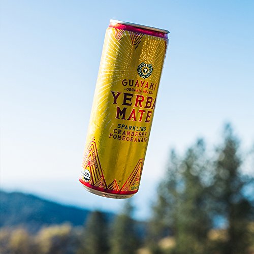 USDA Organic Organic Yerba Mate Sparkling Cranberry Pomegranate 12 Ounce (Pack of 12) | Organic Yerba Mate Drink Spark