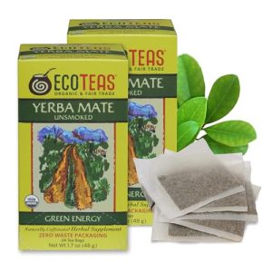 ECOTEAS Organic Yerba Mate Tea Bags - Clean Energy Burst - Organic Detox Tea - USA Consumers Love - 24 Count, 1.7 Oz - 2
