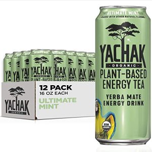 Yachak Ultimate Mint Yerba Mate Drink, Organic, 16 Fl Oz, Pack of 12 for Health-Conscious Consumers, Perfect for Natural