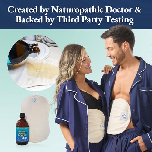 Queen of the Thrones Castor Oil Pack for Liver Cleansing - Organic Cotton Flannel, Comfort Fit & Soft Straps - 16.9 oz