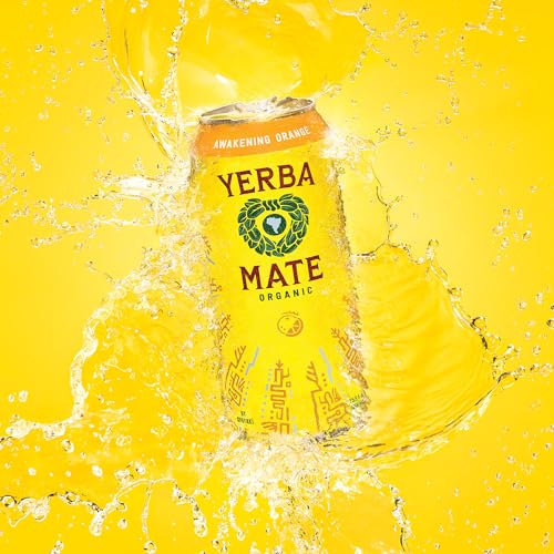 Yerba Madre Organic Yerba Mate Awakening Orange Energy Drink Alternative 15.5 Oz (Pack of 12) USDA Organic Better for Yo