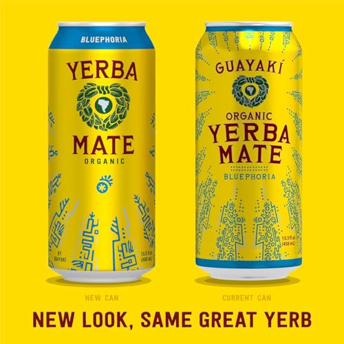 Bluephoria Yerba Madre Organic Yerba Mate, Energy Drink Alternative, No Jitters or Crash, Better for You Energy & Focus,