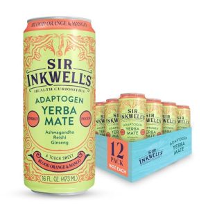 Sir Inkwell's Adaptogen Yerba Mate | Healthful Energy + Productivity 150mg Organic Caffeine | Immunity Stress Support S