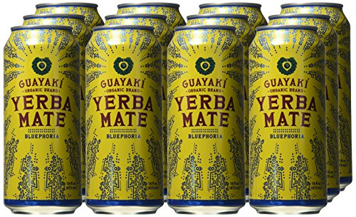 Bluephoria Organic Yerba Mate 16 Fl Oz (Pack of 12) Refreshing Energy Drink for Adults Daily Use