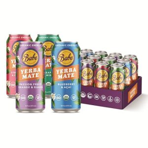 Yerba Mate Organic Natural Energy Drink Alternative 16oz (Pack of 12) 150mg Caffeine USDA Organic
